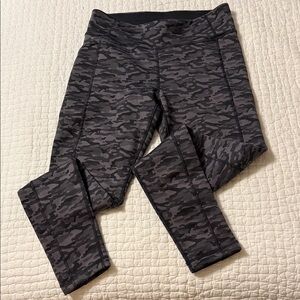 Title Nine Black Camouflage Fleece Leggings